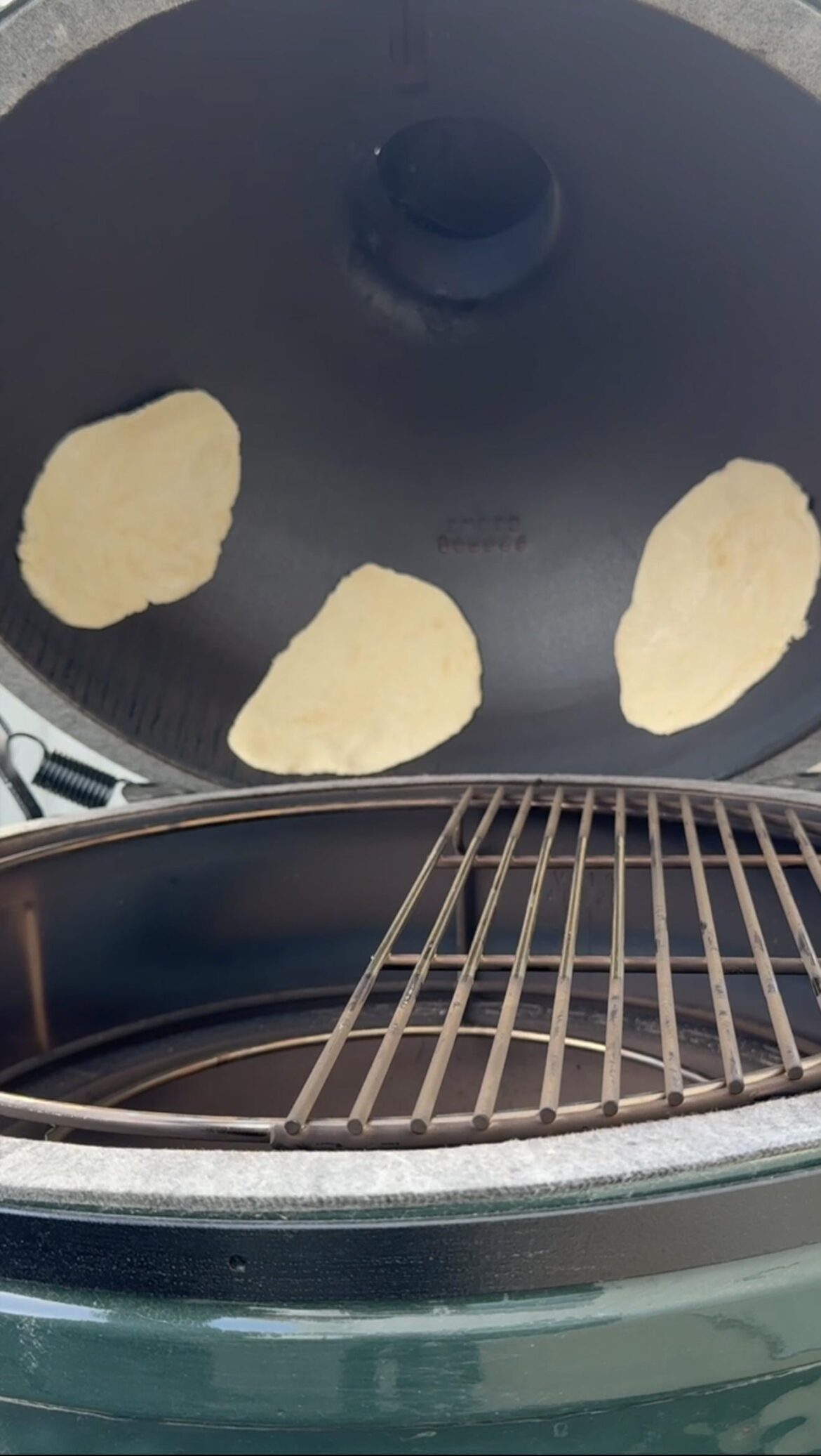 Naan on the BGE dome