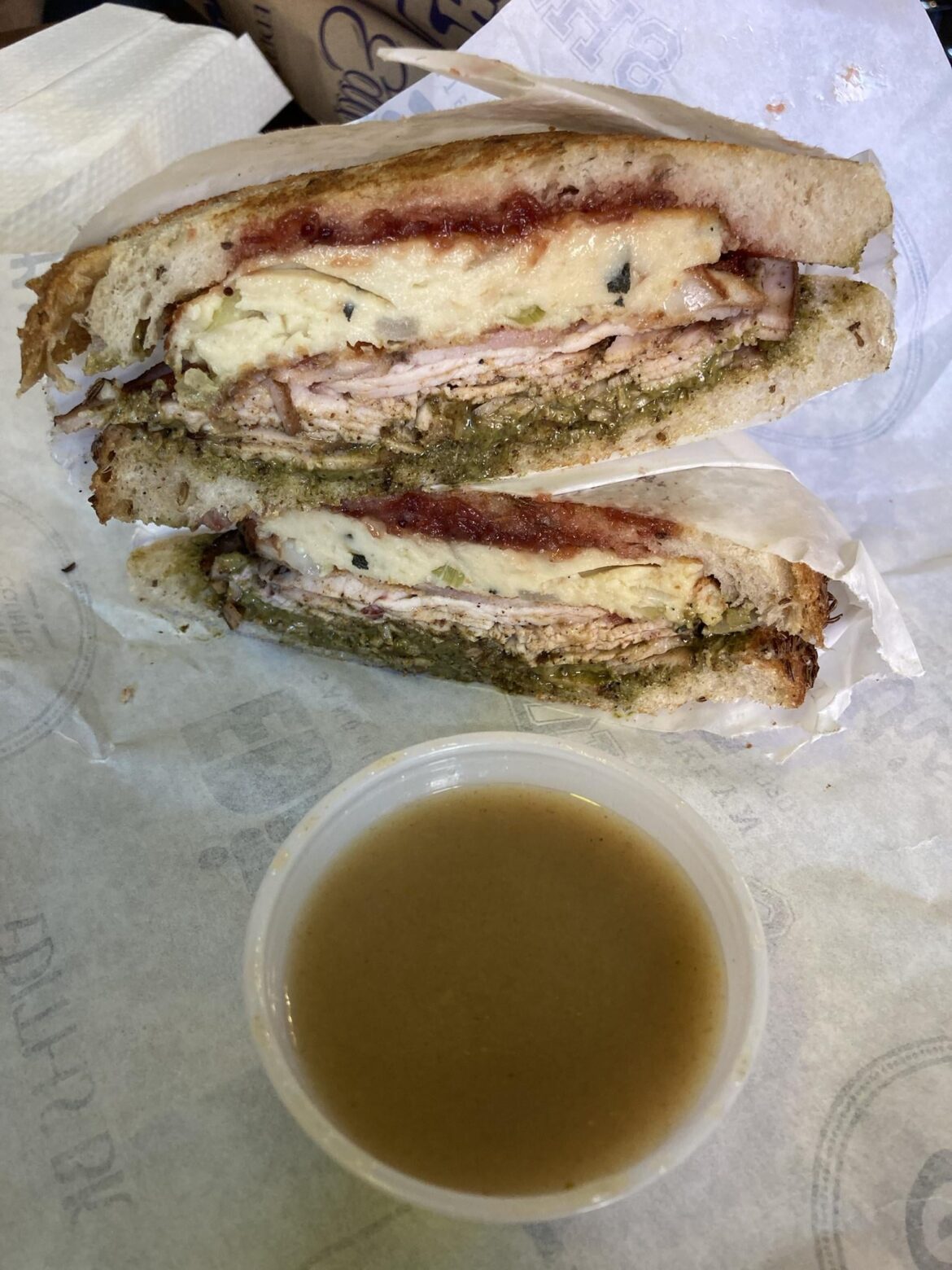 From Edith's: the "Carmela" Thanksgiving sandwich