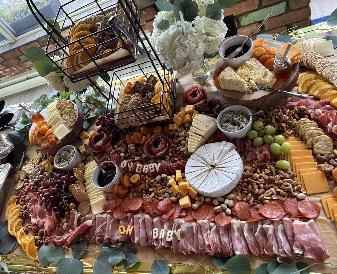 An amazing grazing table my beautiful friend made me for my baby shower.
