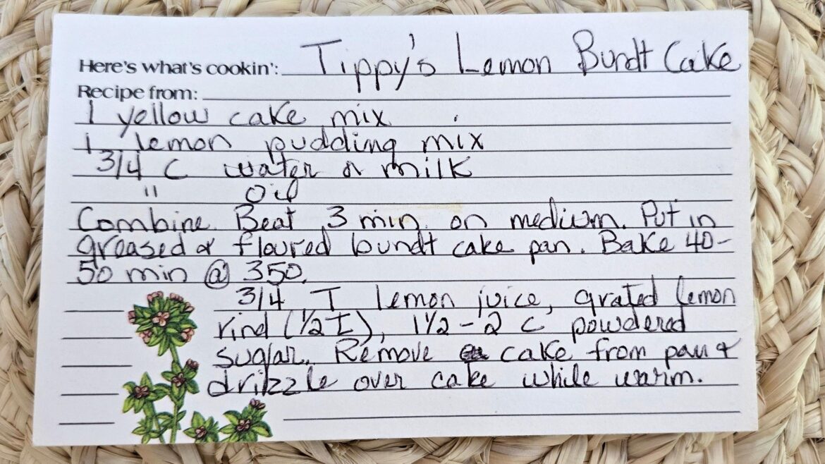 Aunt Tippy's Lemon Bundt Cake. So easy to make even a child can make it!