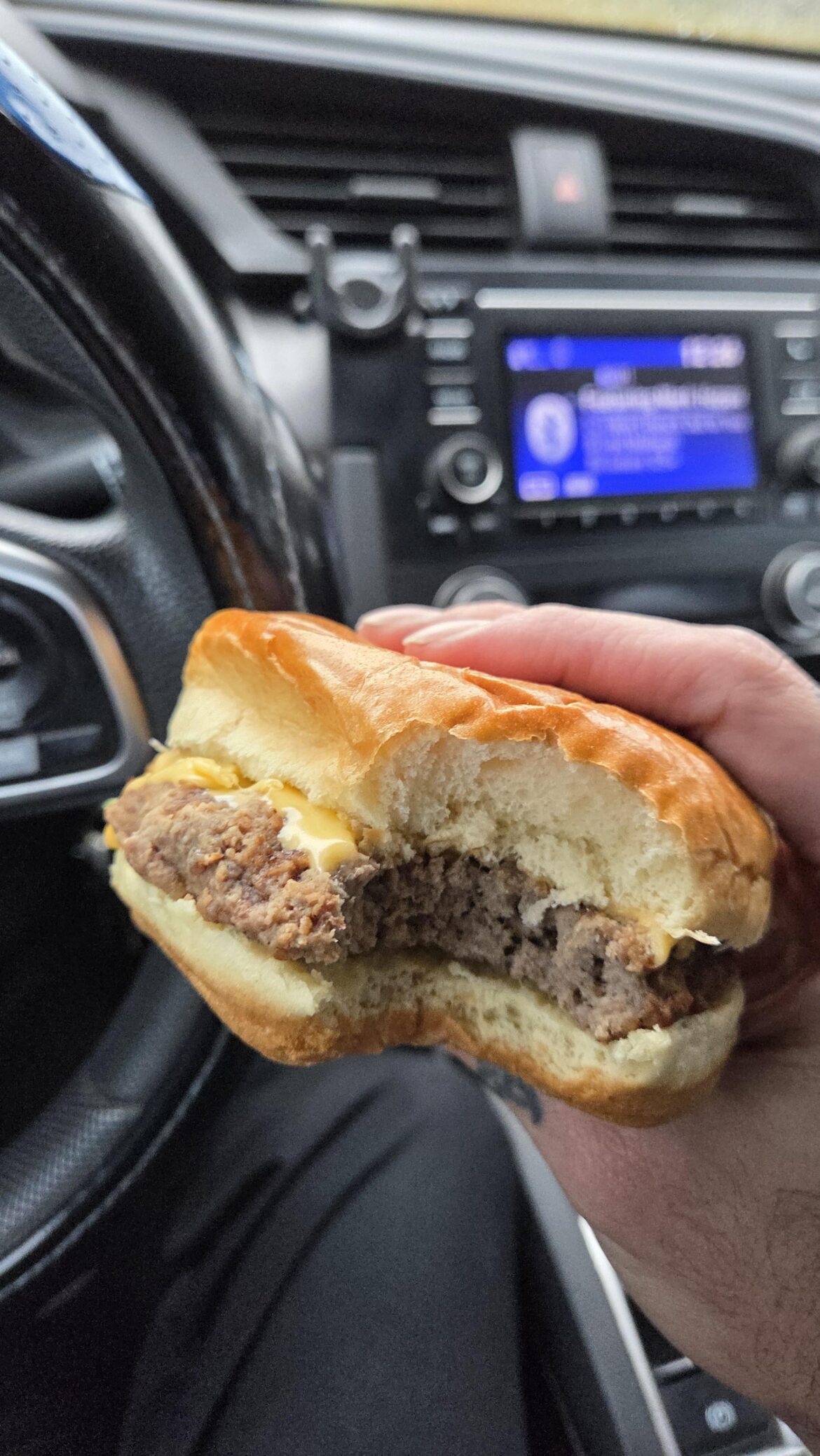 $3.49 brioche bun cheese burger from 7-11