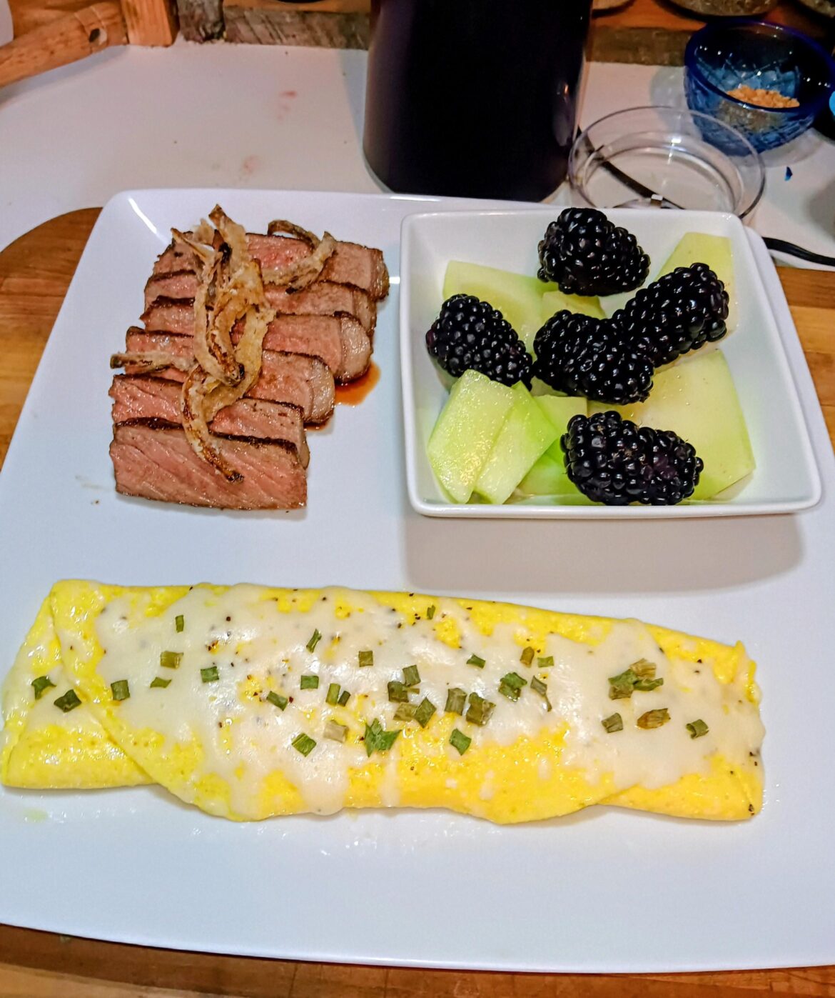 Steak and eggs this morning for breakfast