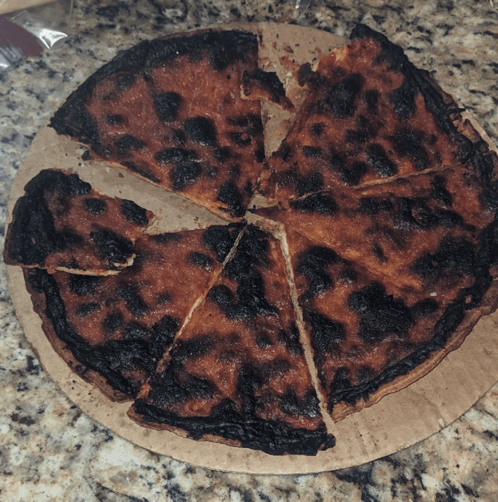 Forgot this frozen pizza in the oven whilst a friend was over, how bad is it?