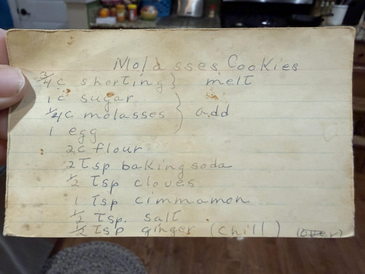 Molasses Cookies - question