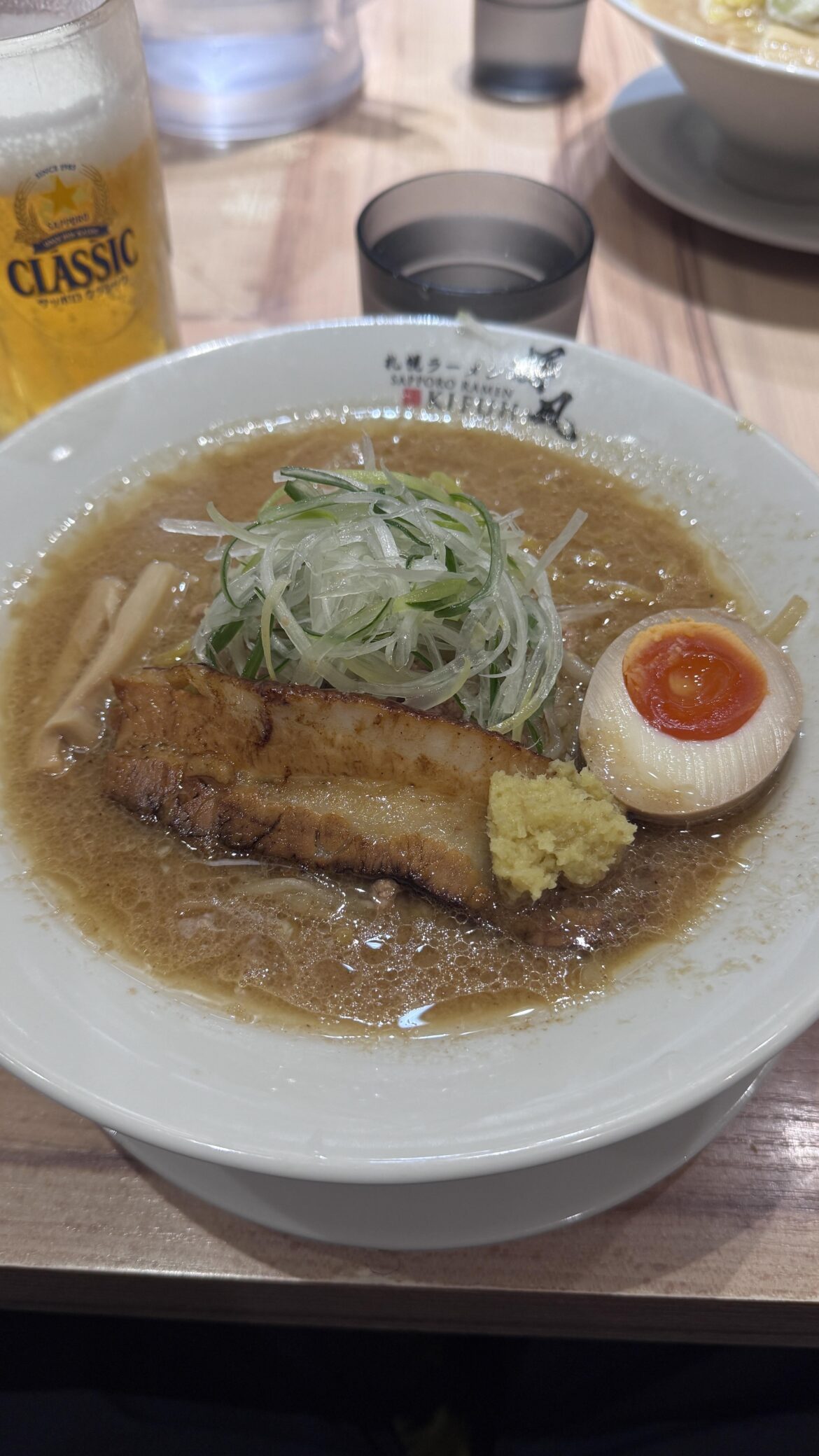 Small shop in Sapporo, with an ice cold Sapporo Classic.