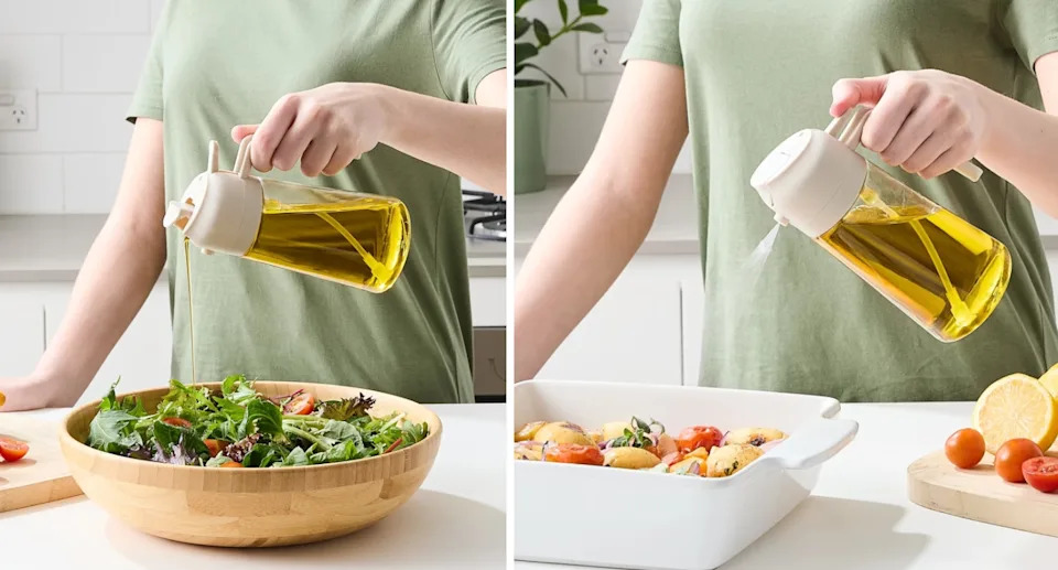 The Kmart olive oil dispenser has two functions. Picture: Kmart