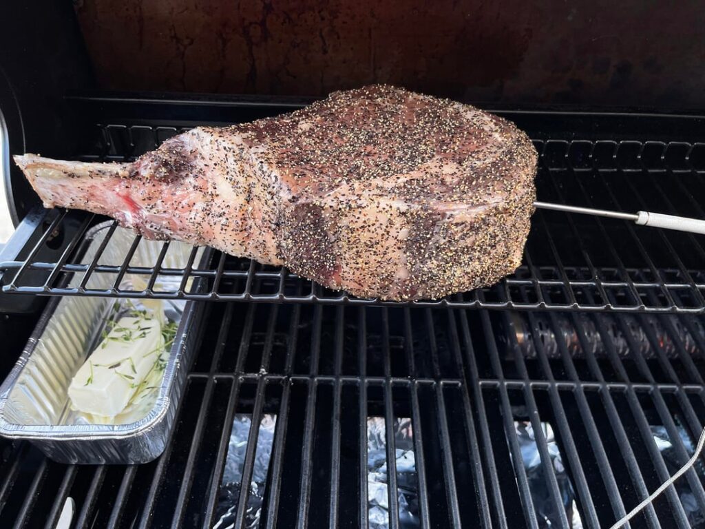 Reverse seared Tomahawk