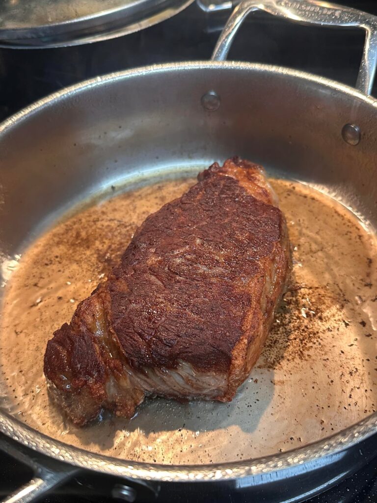 third time cooking steak, trying to perfect the method before the holidays