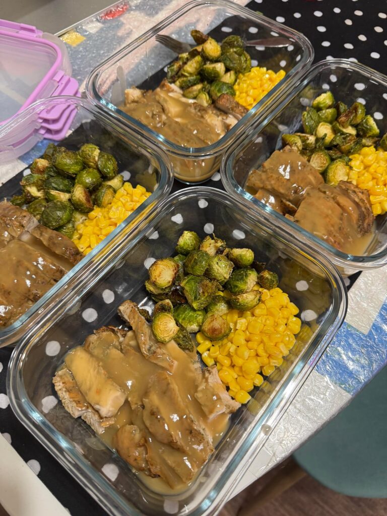 First oven prep of the season! Egg bake and turkey tenderloin.