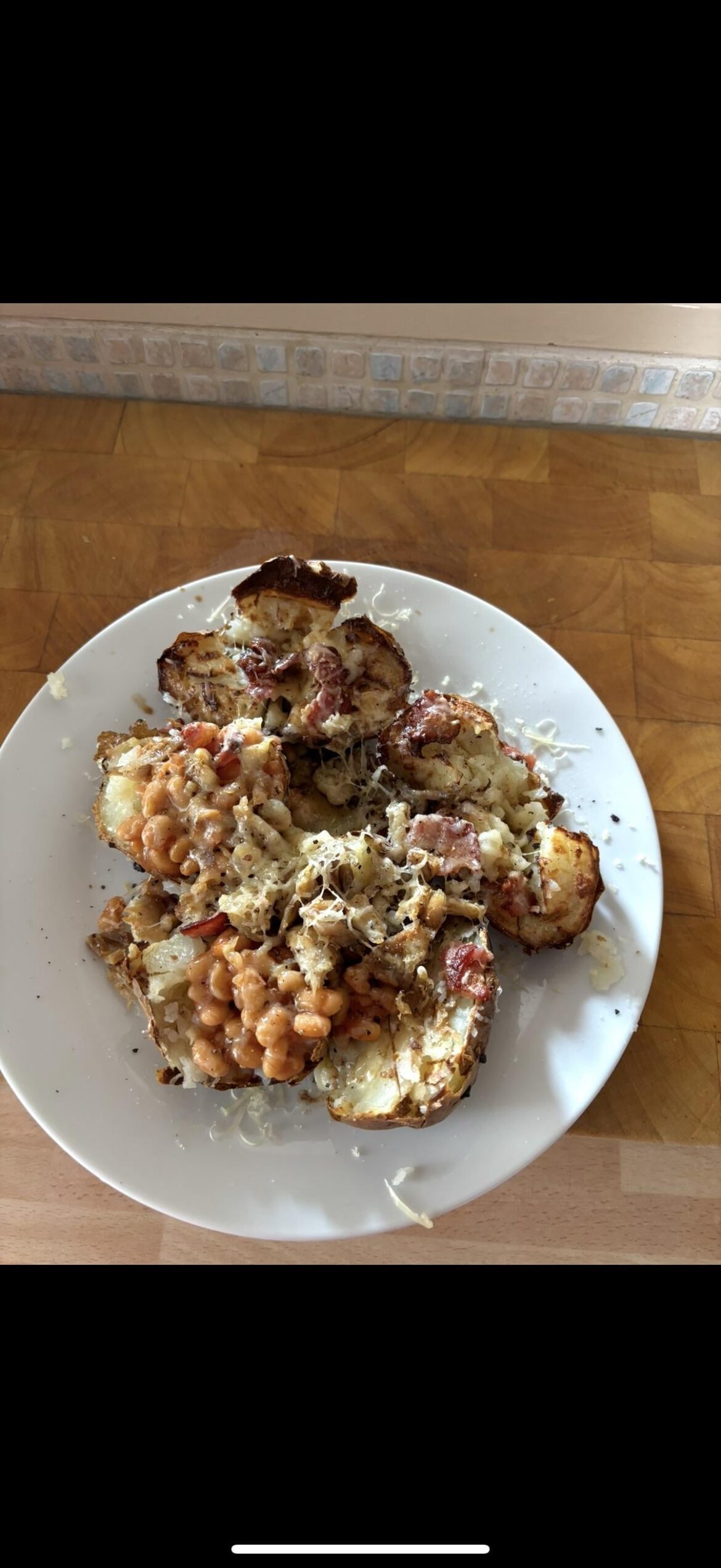 Cheese then beans then cheese right?