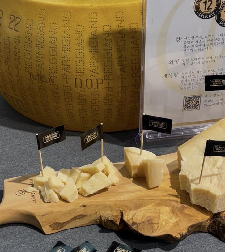 Parmigiano Reggiano is sometimes called the 'king of cheeses' thanks to its versatility and popularity.  Courtesy of Han Sang-hee