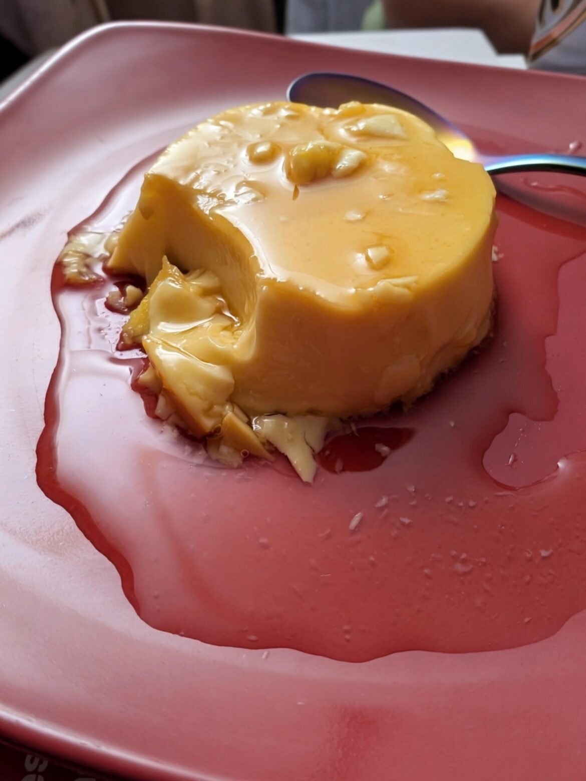 My wife's favorite dessert is flan. I tried my hand at it yesterday. Thoughts?