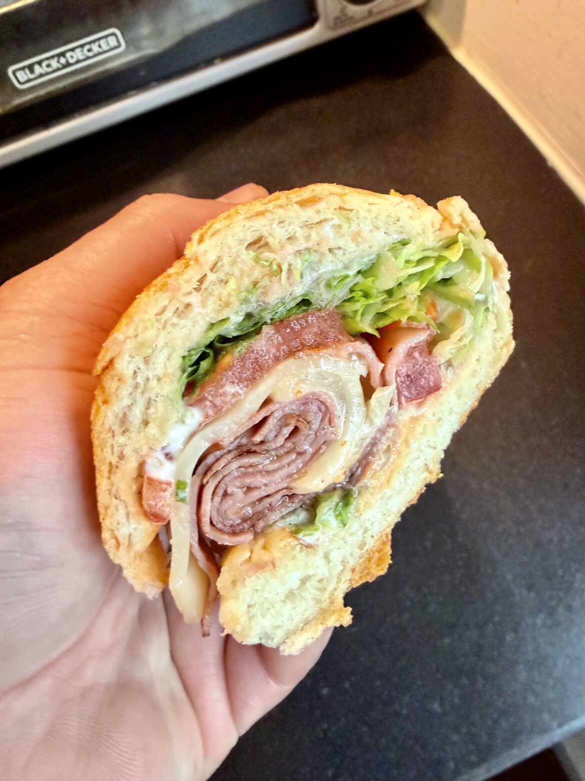 Ham and Swiss from a food truck in Manhattan.