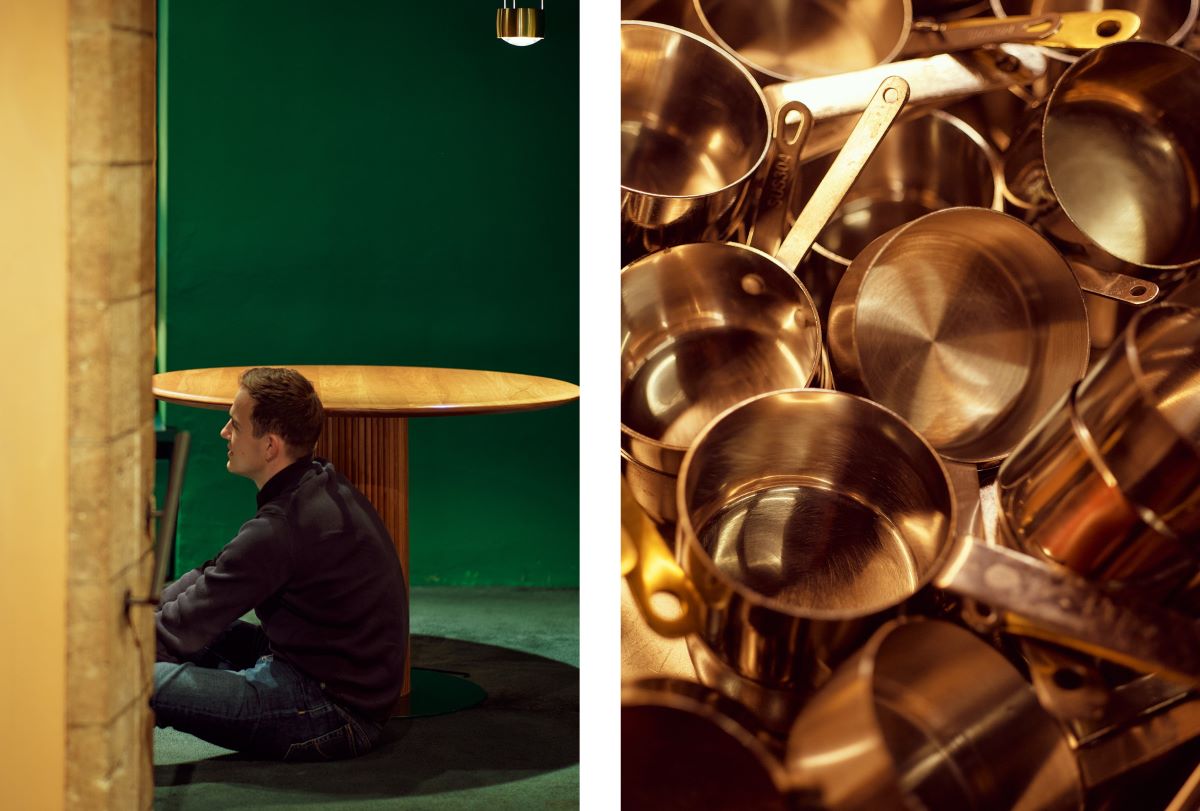 Restaurant manager Alexander Will and gleaming sauceboats ready for service. © Wim Jansen/The MICHELIN Guide