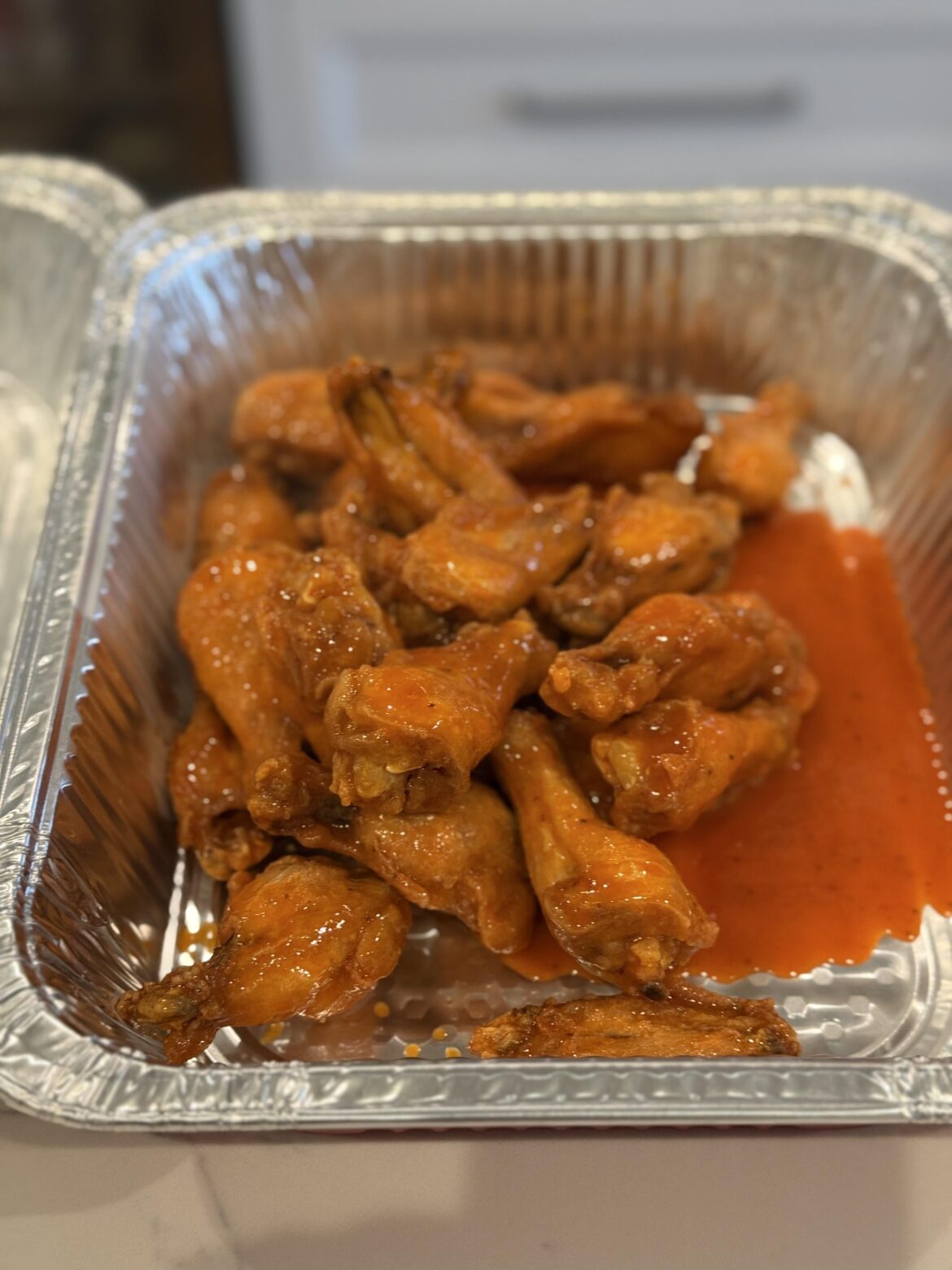 Double fried wings that I’ve been doing every year for The Game