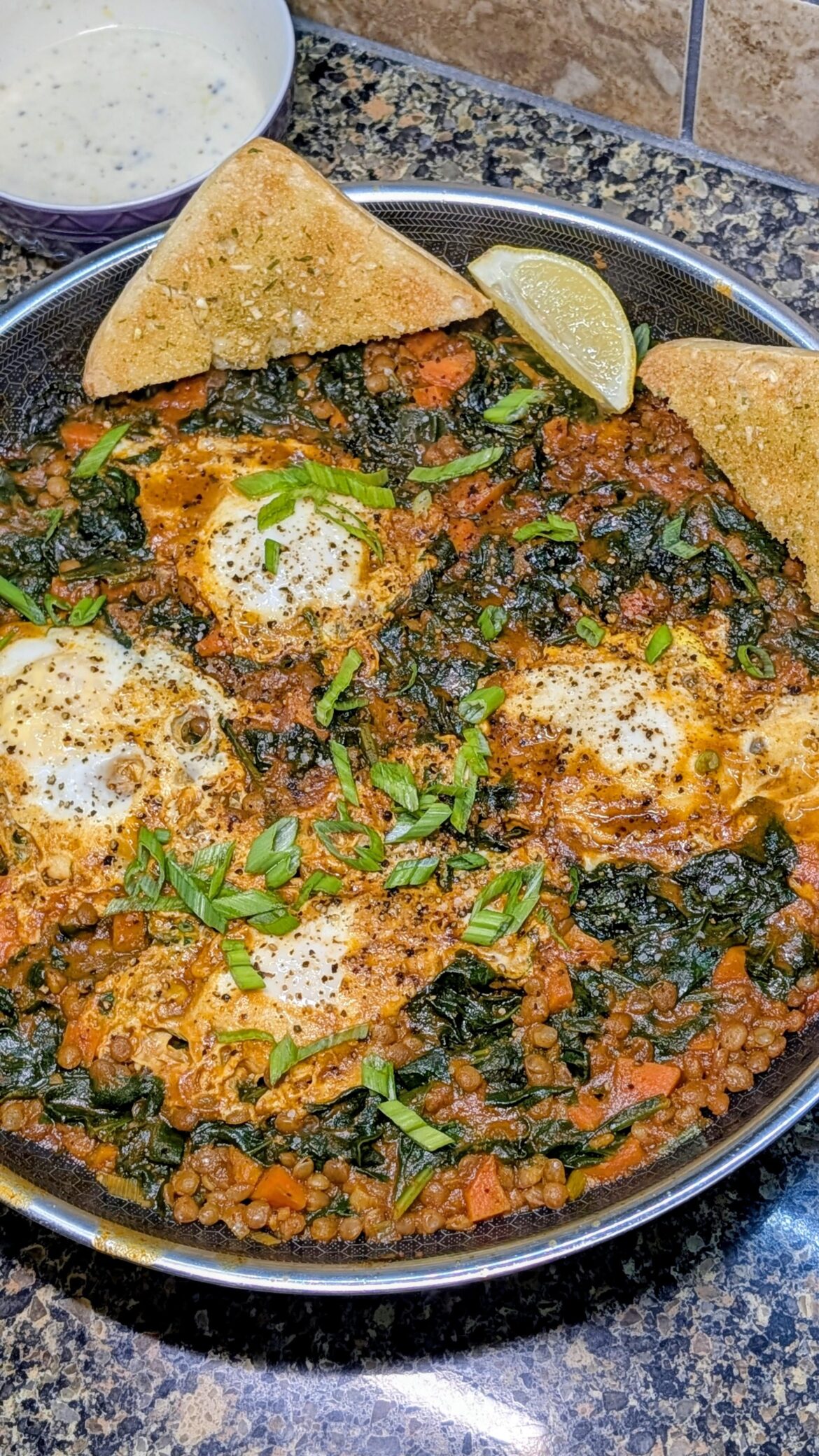One-Pan Tunisian-Spiced Lentil Shakshuka