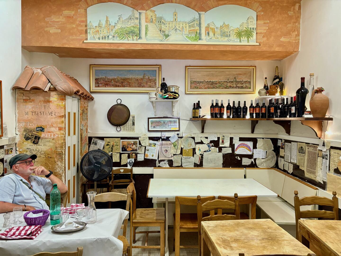 At Sora Margherita in Rome's Jewish Quarter, the walls are covered with handwritten thank-you notes from happy patrons.