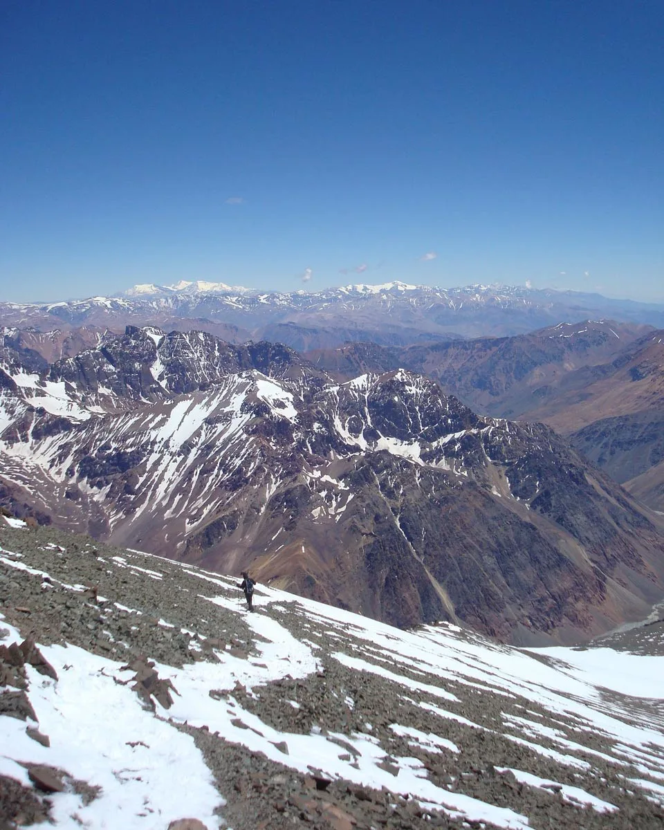 Breathtaking view at Cordon del Plata Mountain Range in Mendoza, Argentina