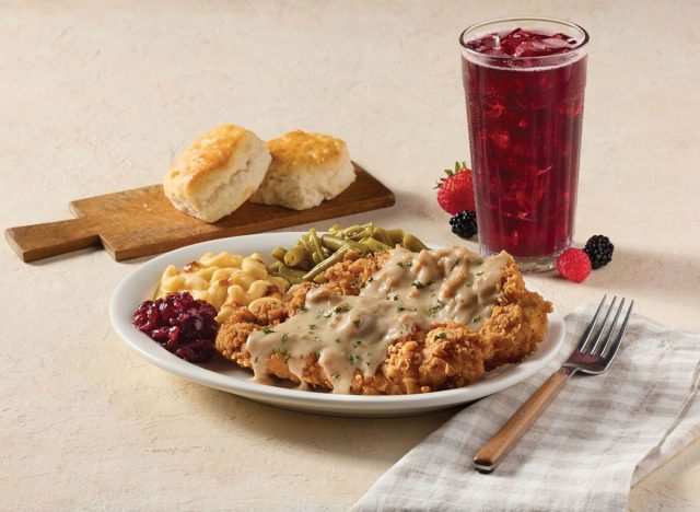 Cracker Barrel Country Fried Turkey & Merry Berry Tea