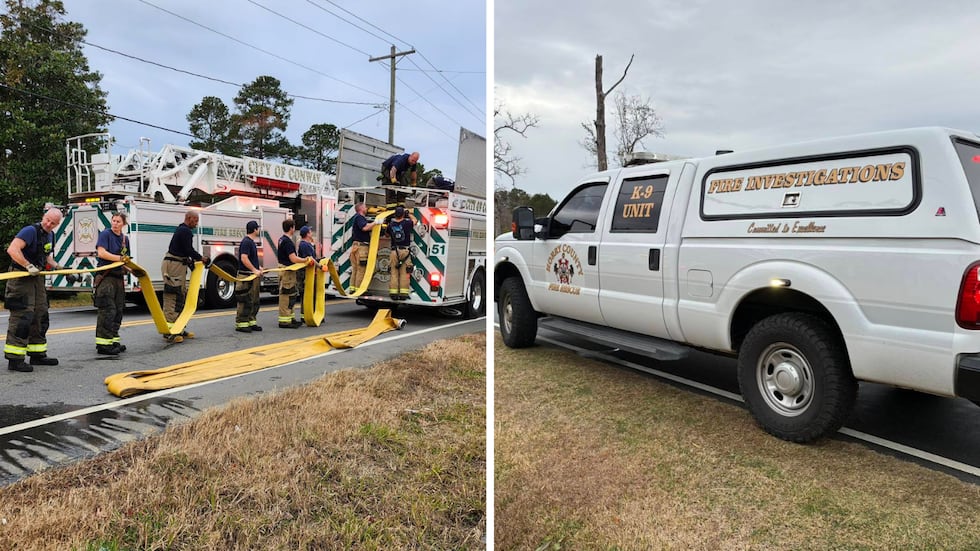 Conway Fire Department (left) Horry County Fire Rescue (right)