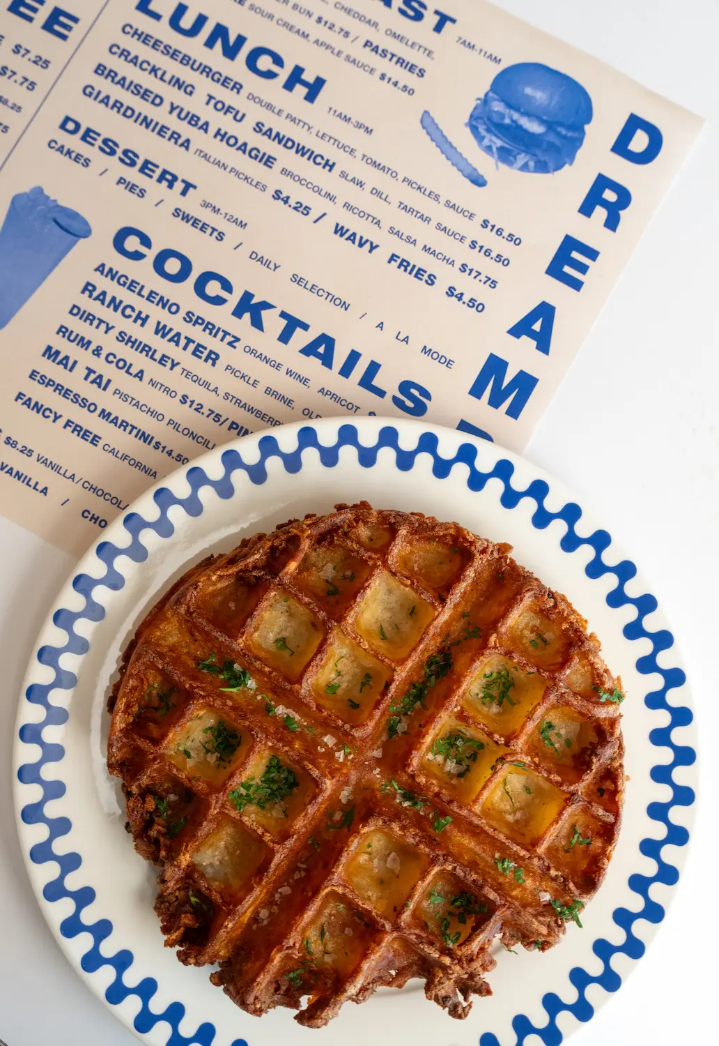 Food from new San Diego restaurant Dreamboat in University Heights featuring their Potato Latke