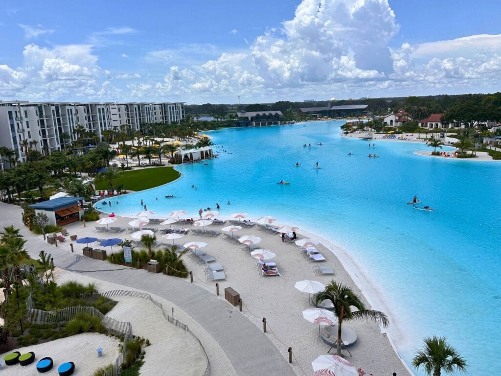 Evermore Resort as seen from upper floor guest room at Conrad Orlando - image by Dani Meyering