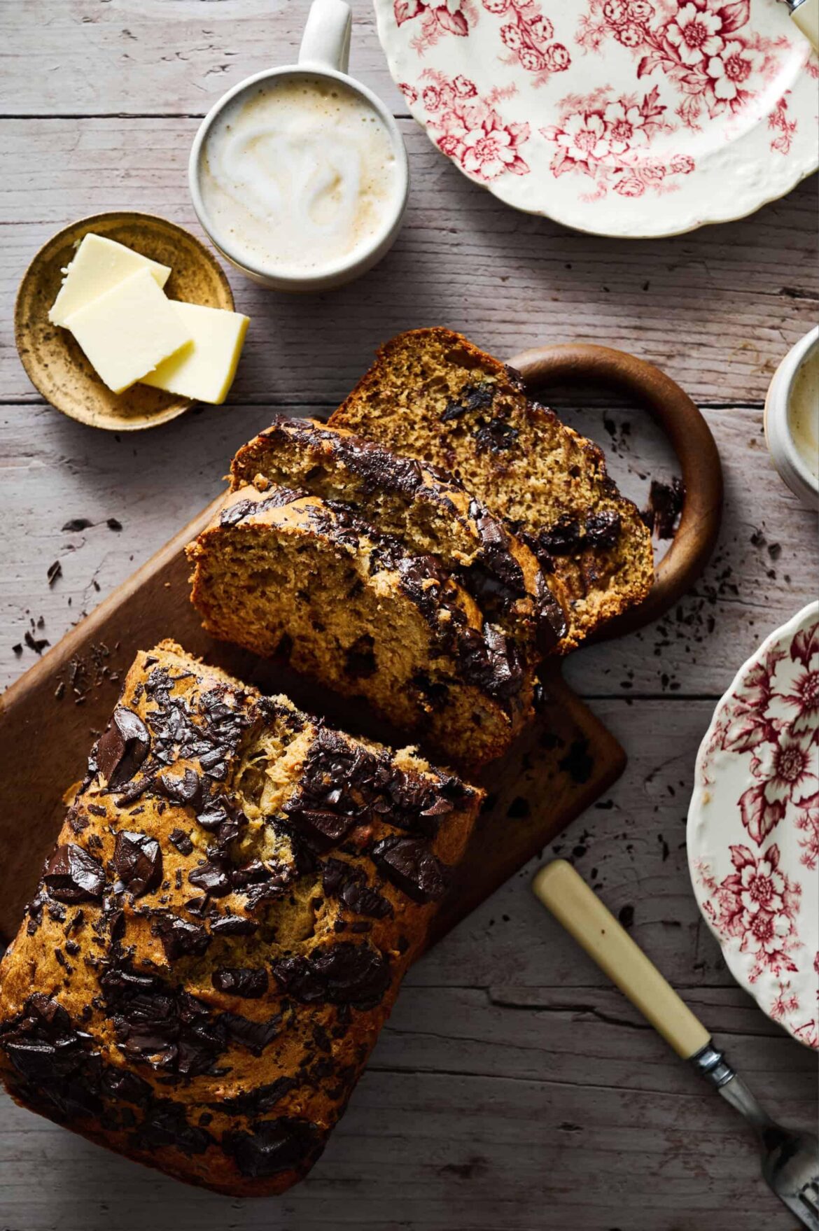 Easy Moist Chocolate Chunk Banana Bread Recipe