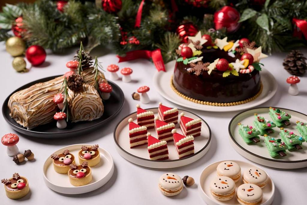 Christmas-themed desserts at Collins Kitchen
