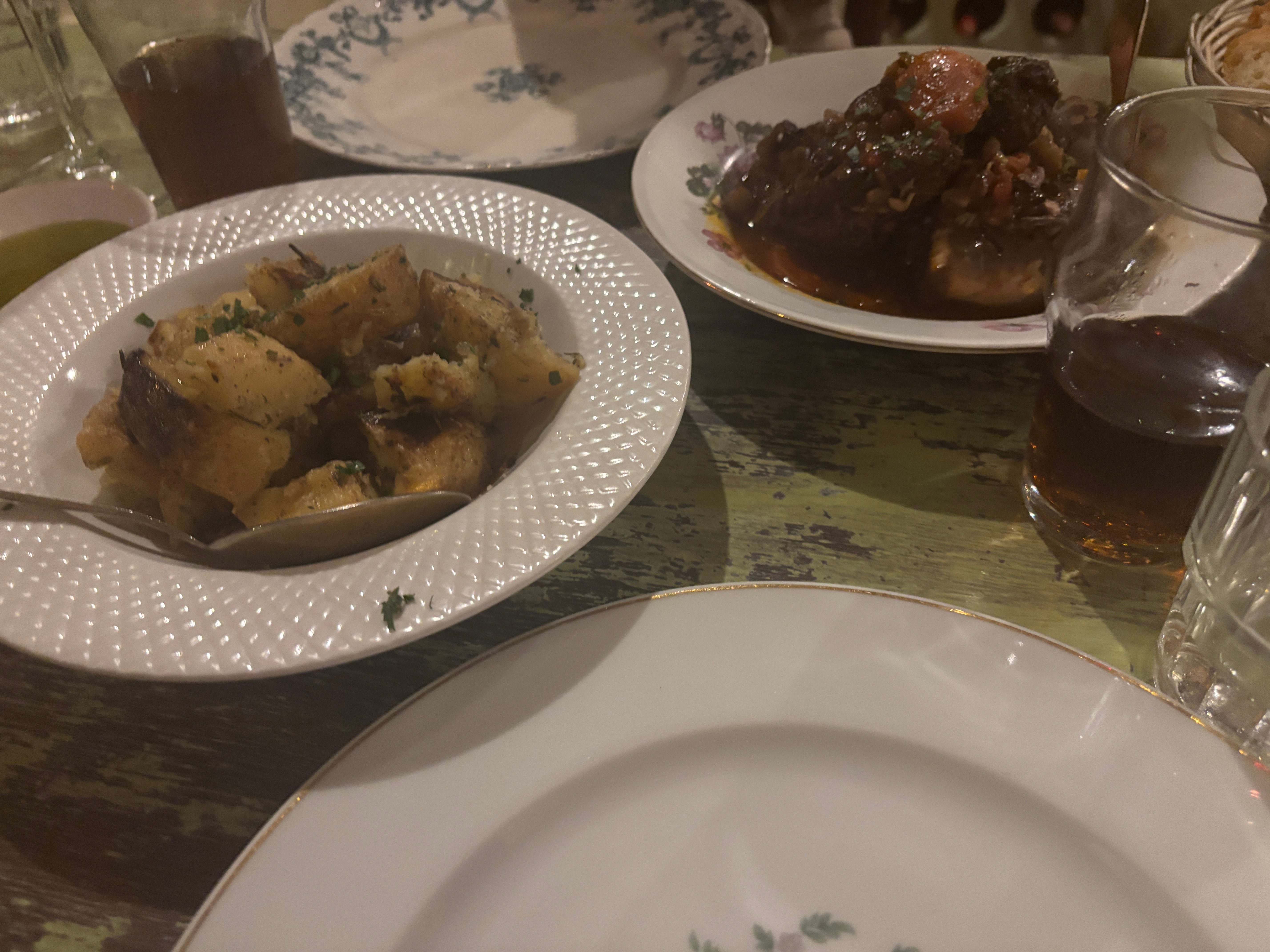 Rabbit at blind tasting meal