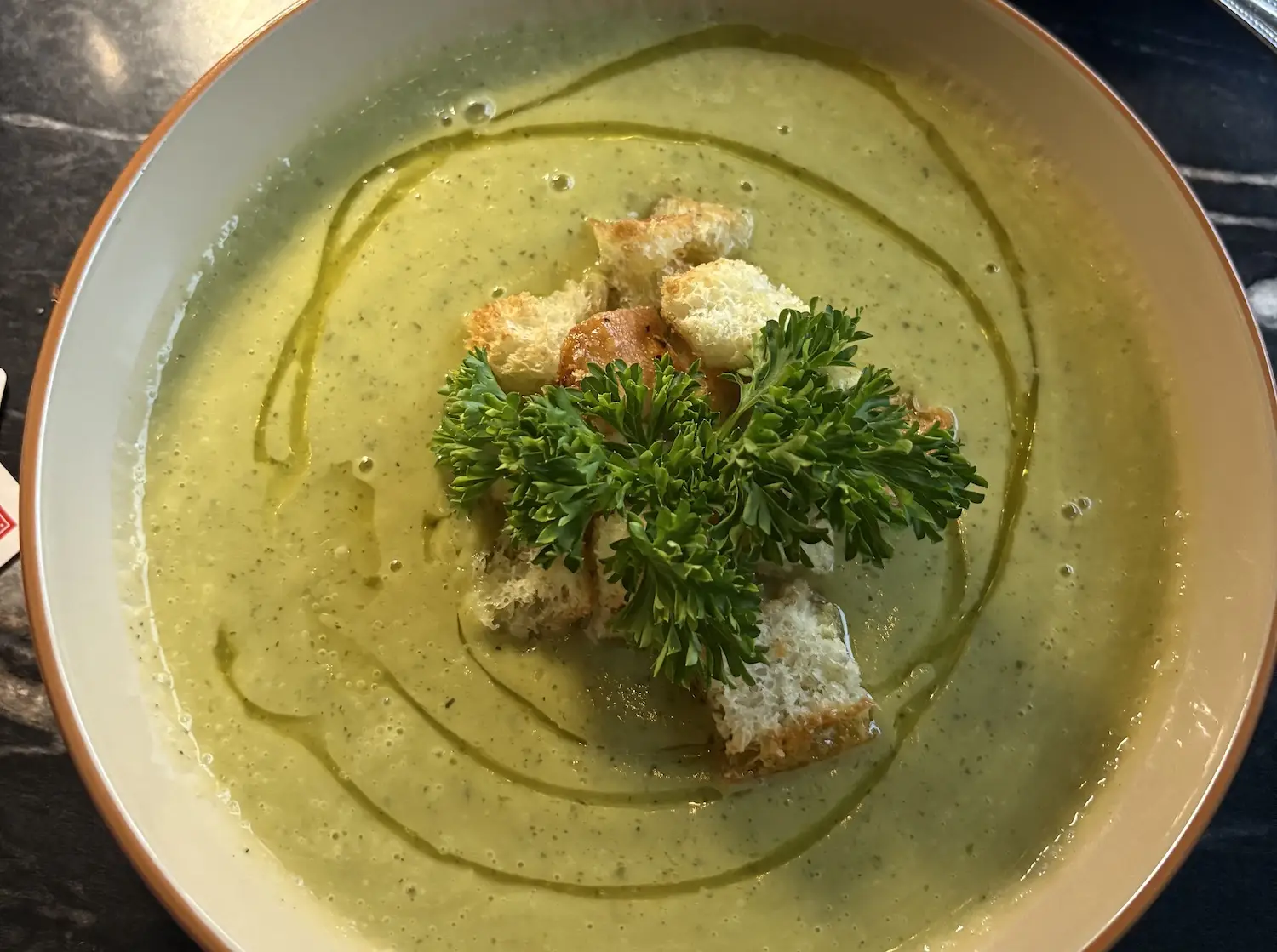 Forchettabouddit (from Buona Forchetta) in Encinitas featuring their Vellutata Di Zucchine