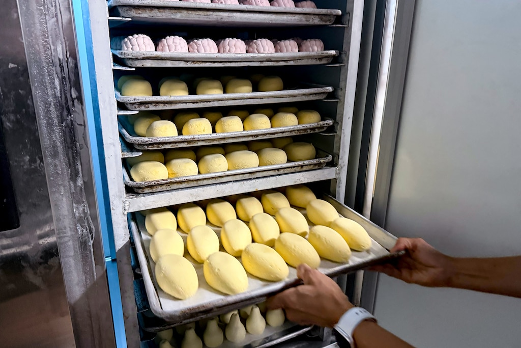 The labor-intensive desserts, which take almost a week to prepare, are available only on weekends at Bonjour Bakery & Cafe.