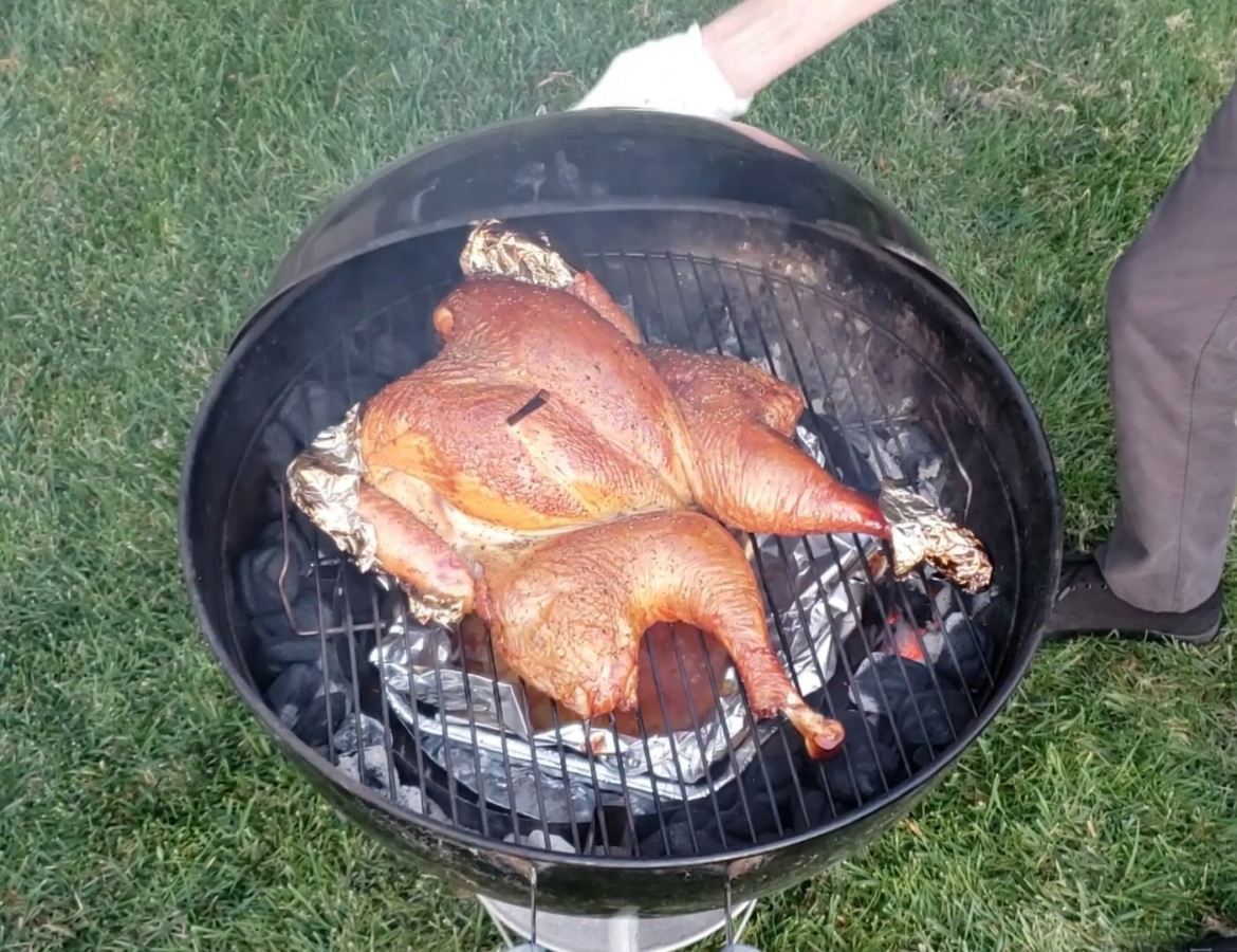 Finally got a chance to post my spatchcocked (flattened) turkey.