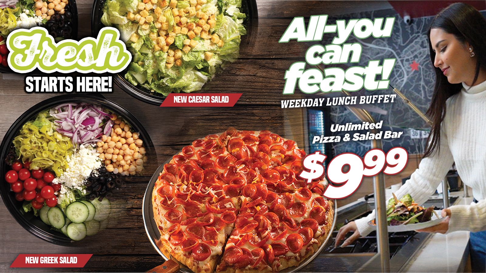 Mountain Mike's Pizza Elevates Menu With New Specialty Salads and Brings Back Popular All-You-Can-Eat Lunch Buffet Promotion