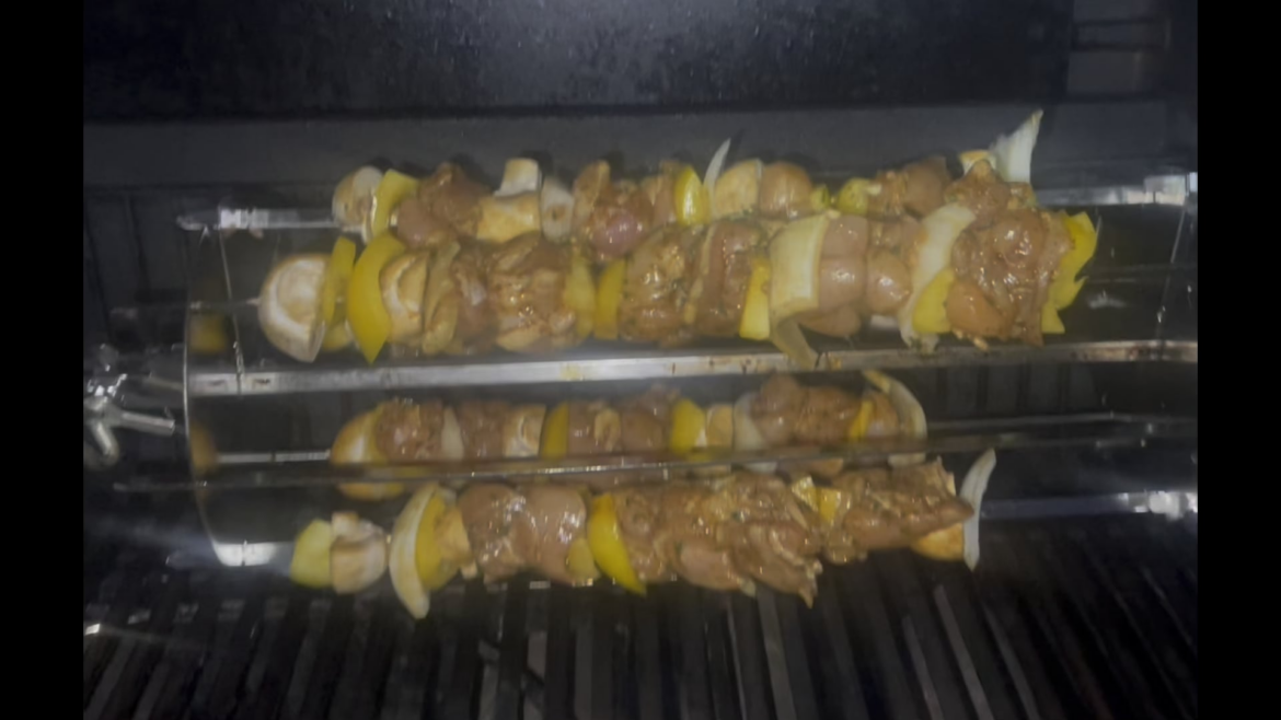 Shawarma chicken kebabs