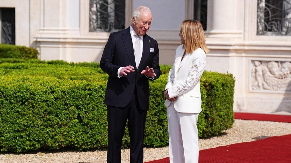 King Charles ‘apologises’ for England’s corruption of Italian cuisine British monarch is welcomed at a ceremony at the Chigi Palace, the seat of the Italian government, by Meloni
