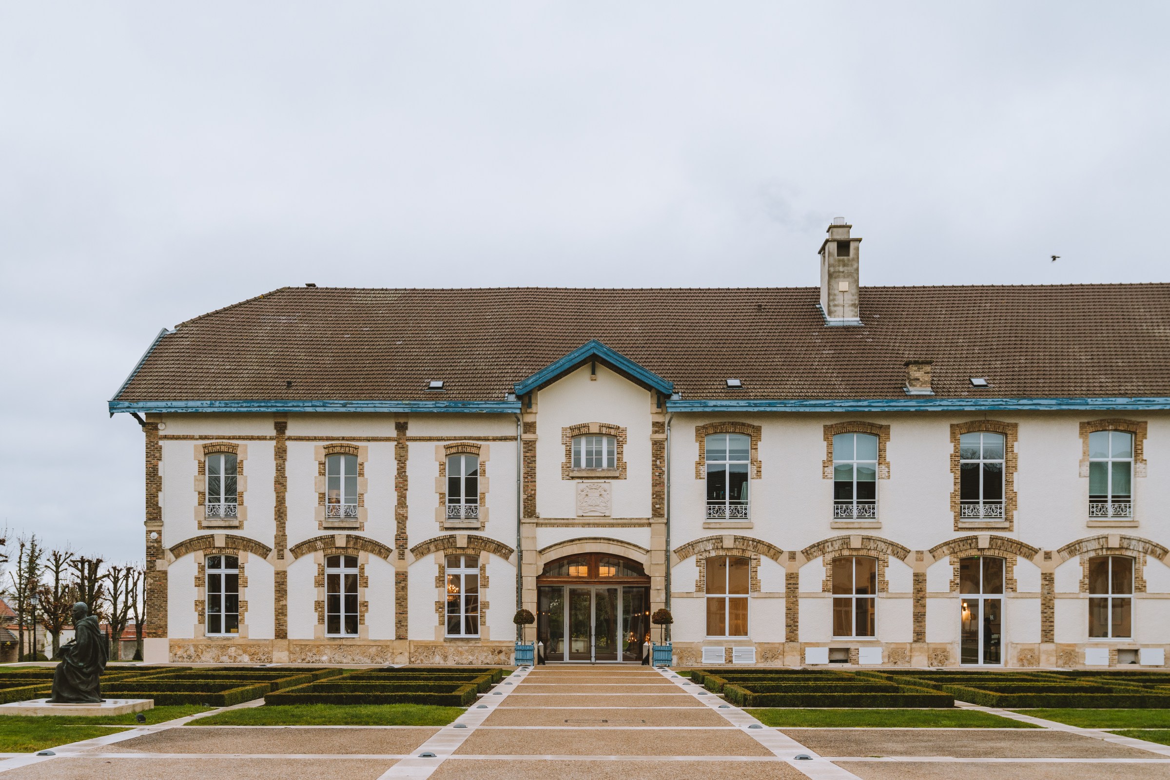 The grand-style building that houses Ruinart.