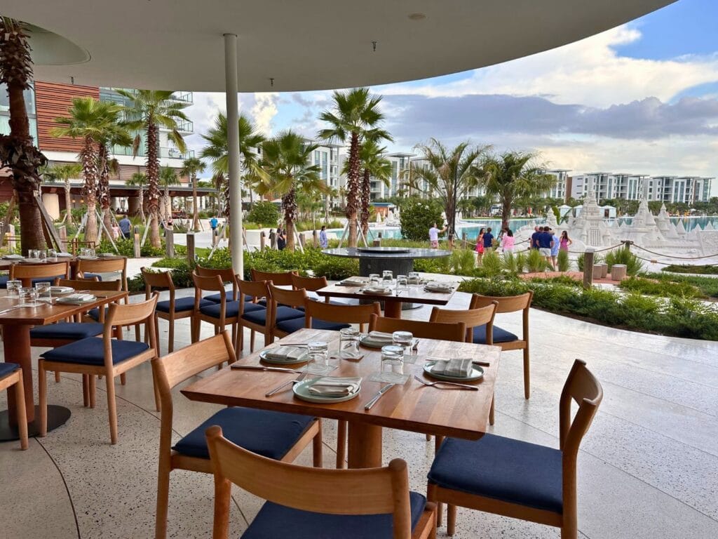 Sophia's Trattoria Outdoor Dining overlooks Conrad Orlando Daytime - image by Dani Meyering comp