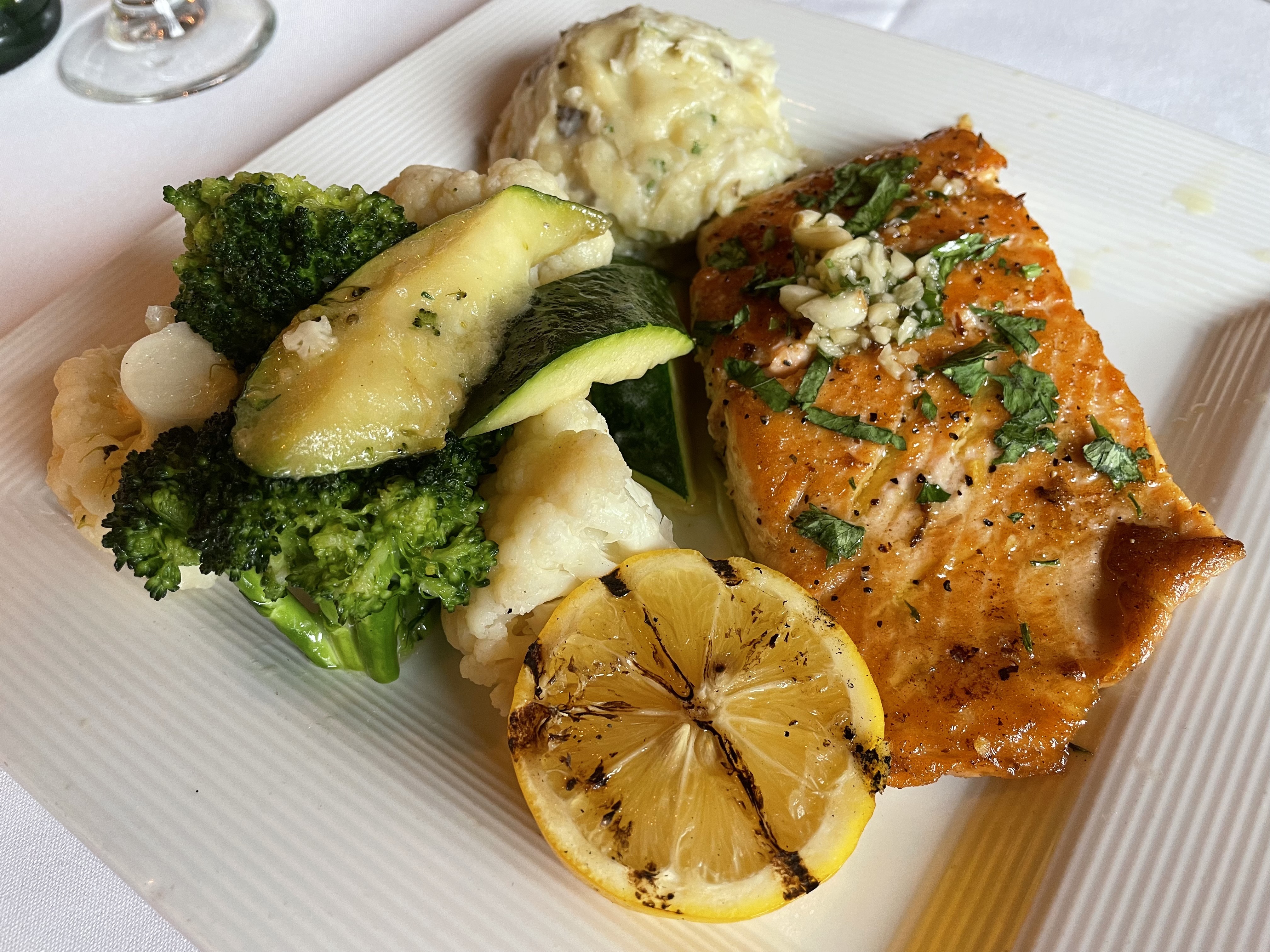 Chicken with sautéed vegetables at Raffaello Ristorante (Photo by Merrill...