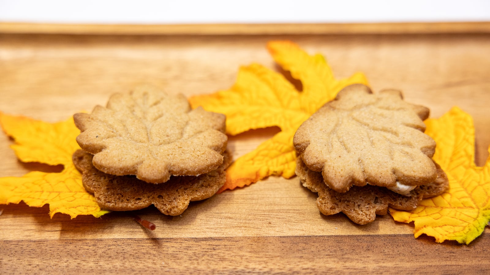 Jelena Staub of Springboro placed in the top 12 of the 2025 Dayton Daily News Holiday Cookie Contest with her Maple Leaf Sandwich Cookies. BRYANT BILLING/STAFF