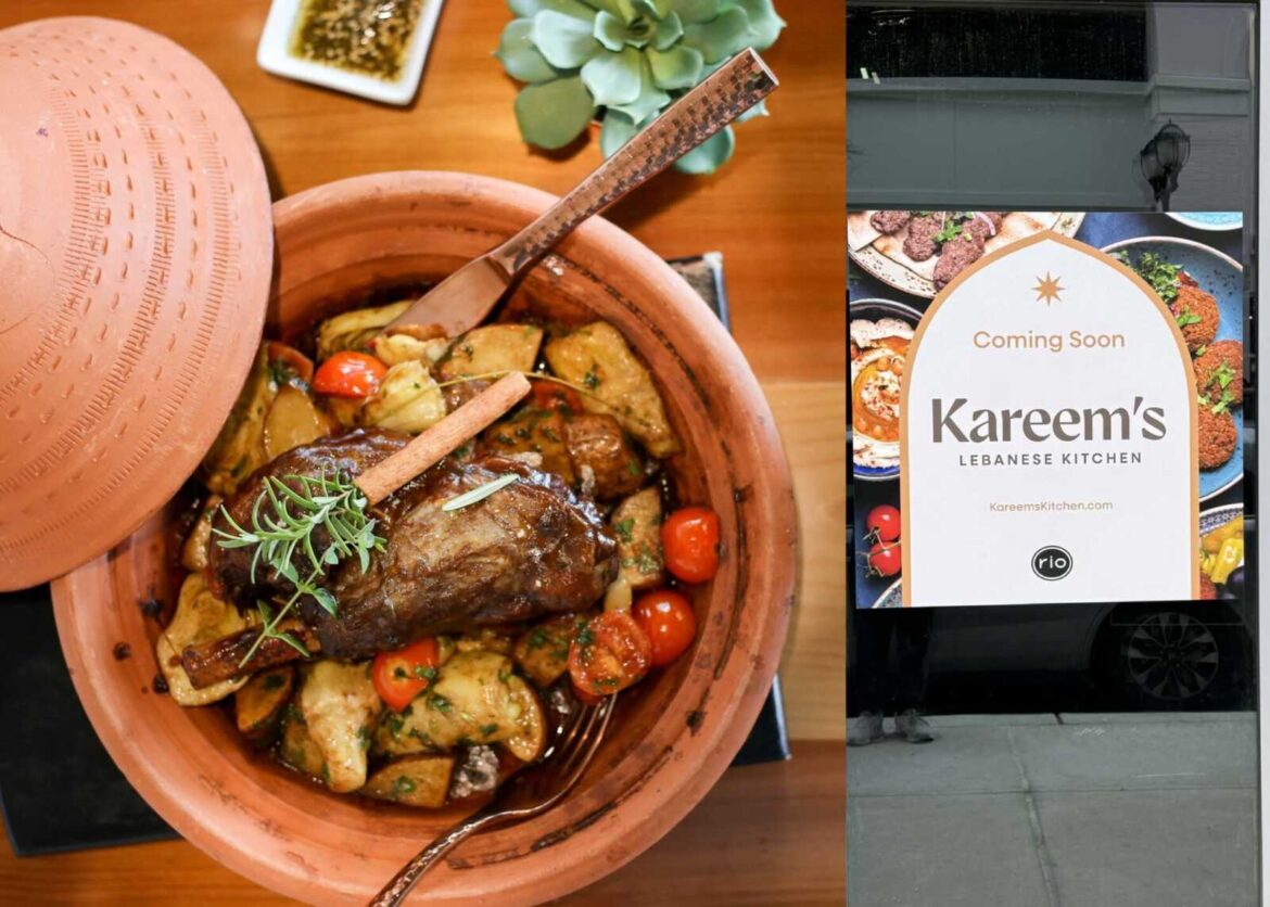Coming Soon Signage Up for Kareem’s Lebanese Kitchen at Rio