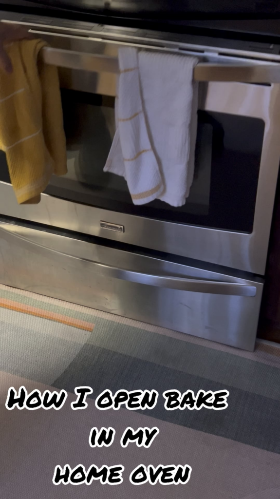 How to open bake in home oven