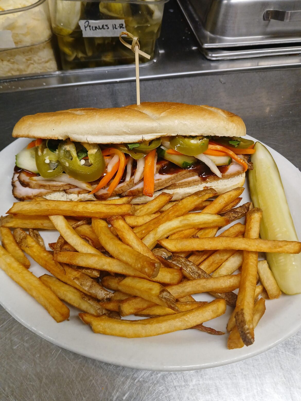 First time our redneck town has had a Bahn mi sandwich