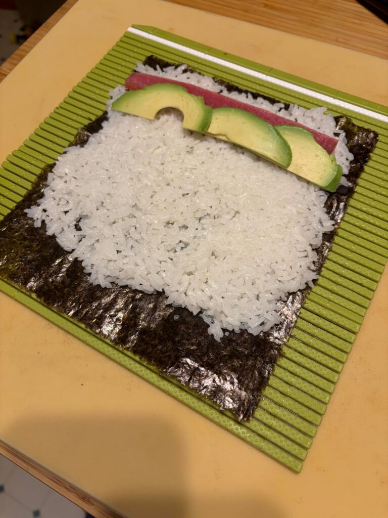 First time making sushi. Severely overestimated how much I could eat