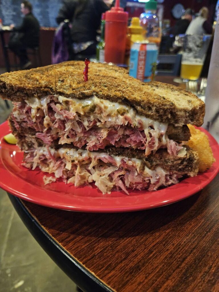 [I ate] reuben with extra kraut