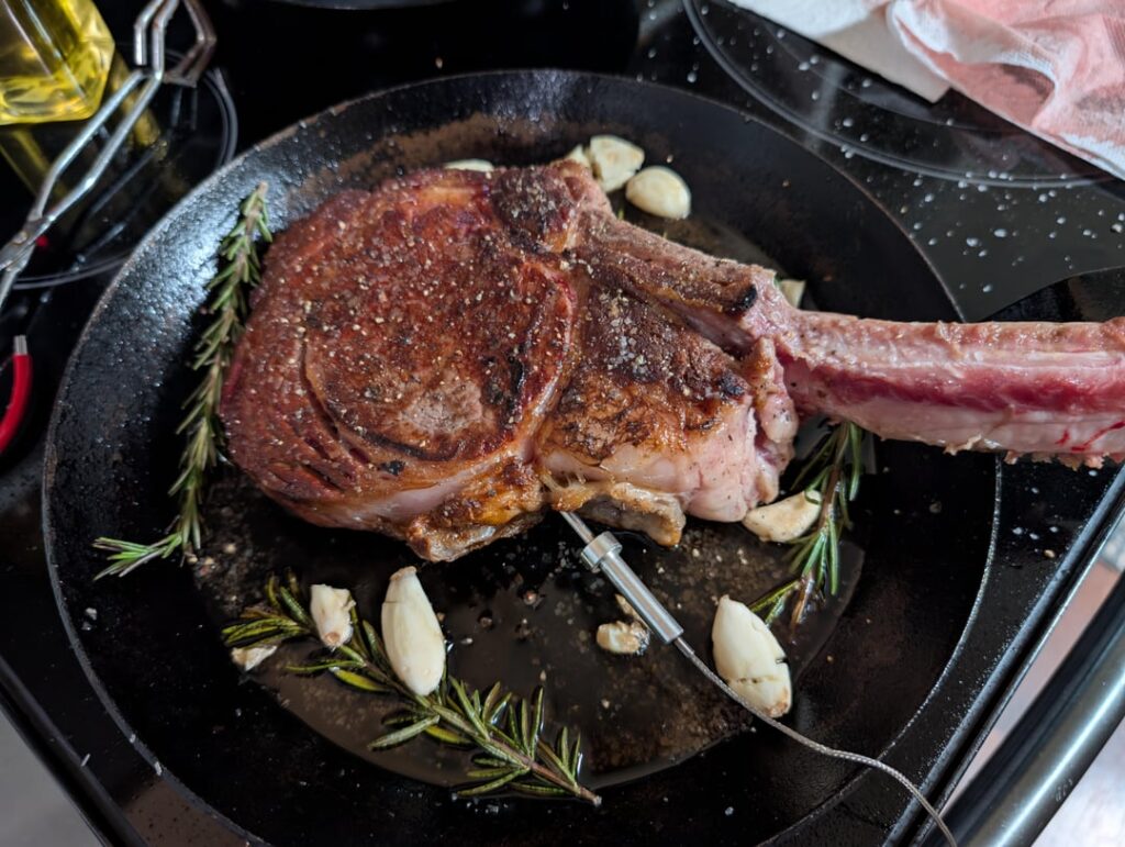 Reverse seared 2.5 lbs. Tomahawk