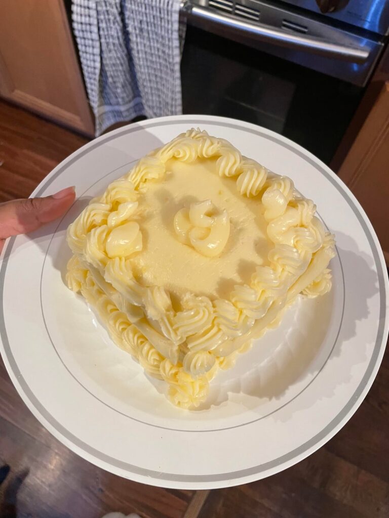 First time poster, complete amateur. First time I've ever made a cake from scratch.