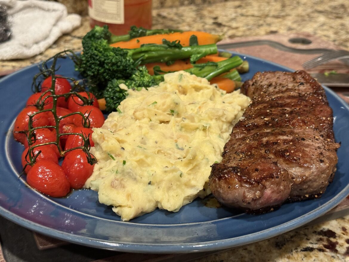 Steak and veggies