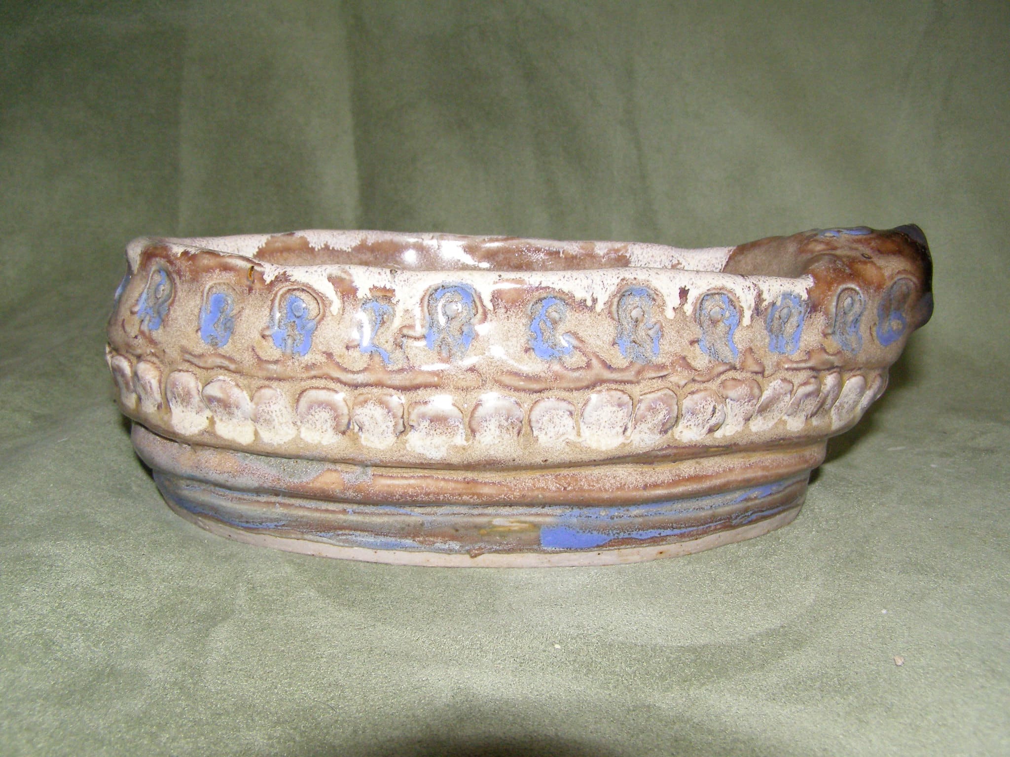 An ancient olive oil lamp