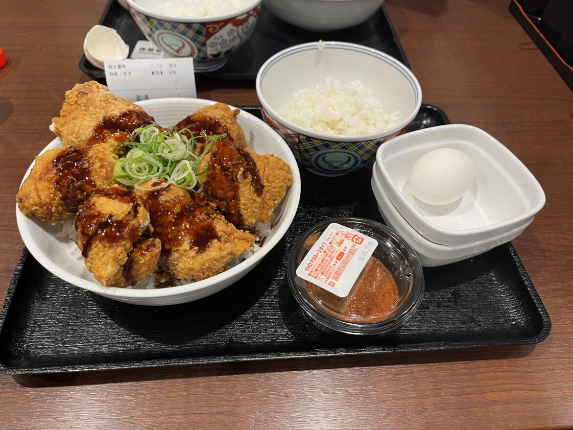 Breakfast I ate at a trainstation in Osaka, Japan