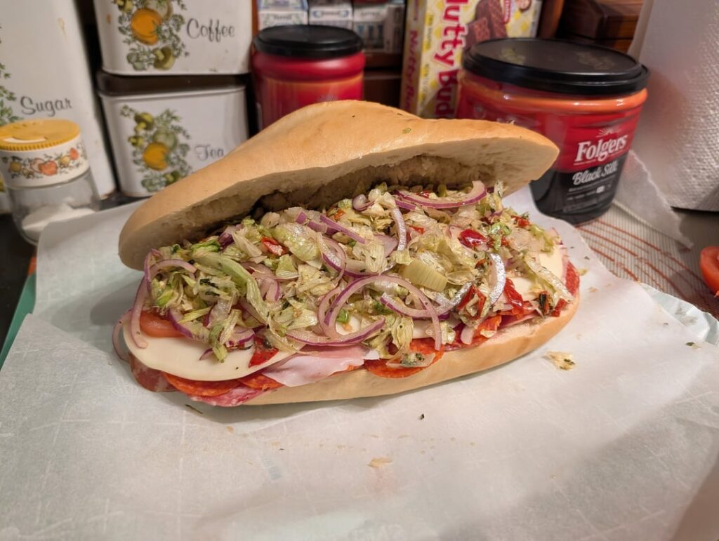 Sandwich for one on fight night!